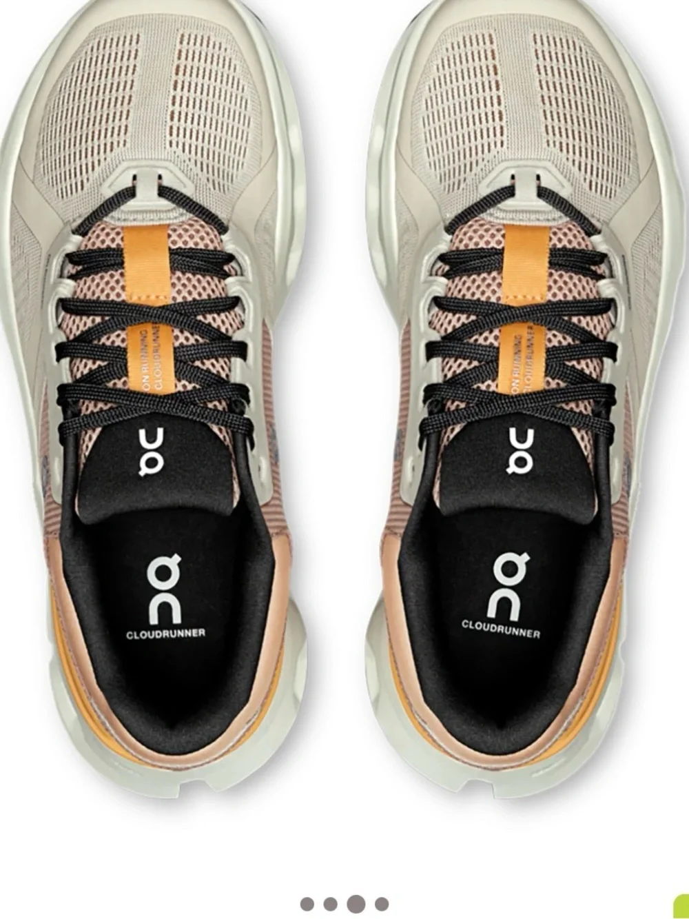 On Cloudrunner 2 in Pearl and Tangerine. Women’s Sz 8.